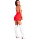 LIVCO CORSETTI FASHION - PAPAI NOEL CANDY LC 90722 CAMISOLA DE NATAL + CALCINHA FIO DENTAL S/M