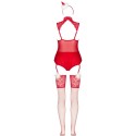LIVCO CORSETTI FASHION - LIMPID SNOWFLAKES LC 90604 BODY + STOCKINGS + CHRISTMAS HEADBAND S/M