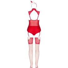 LIVCO CORSETTI FASHION - LIMPID SNOWFLAKES LC 90604 BODY + STOCKINGS + CHRISTMAS HEADBAND S/M