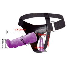 BAILE - HARNAIS ANAL ET VAGINAL FEMME LILAS GPOINT 17 CM