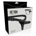 FETISH SUBMISSIVE HARNESS - SILICONE NOIR RÉALISTE 15 CM