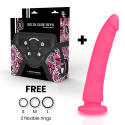 DELTA CLUB - TOYS IMBRACATURA + DONG SILICONE ROSA 20 CM -O- 4 CM