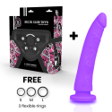 DELTA CLUB - TOYS ARNES + DONG SILICONE VIOLA 20 CM -O- 4 CM