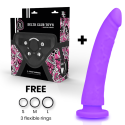 DELTA CLUB - TOYS HARNESS + DONG PURPLE SILICONE 23 CM -O- 4.5