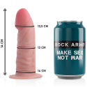 ROCKARMY - GURT + DUAL DENSITY TIGER REALISTISCHER DILDO 14 CM -O- 4.46 CM