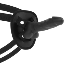 COCK MILLER - HARNAIS + SILICONE DENSITÉ COCKSIL ARTICULABLE NOIR 13 CM