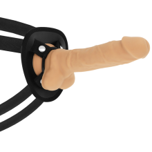 COCK MILLER - HARNAIS + COCKSIL ARTICULABLE DENSITÉ SILICONE 18 CM