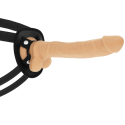 COCK MILLER - HARNAIS + COCKSIL ARTICULABLE DENSITÉ SILICONE 24 CM