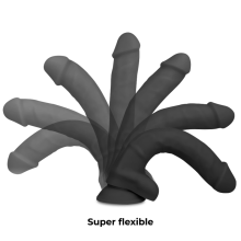 COCK MILLER - IMBRACATURA + COCKSIL ARTICOLABILE DENSIT SILICONE NERO 24 CM