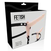 FETISH SUBMISSIVE HARNESS - VIBRATEUR SILICONE FLESH 15 CM