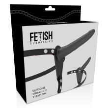 FETISH SUBMISSIVE HARNESS - VIBRATEUR SILICONE NOIR 15 CM