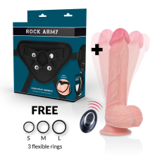 ROCKARMY - HARNESS + FLÜSSIGSILIKON VIBRATOR PREMIUM APACHE FERNBEDIENUNG 20.5 CM -O- 4.62 CM