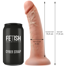 FETISH SUBMISSIVE CYBER STRAP - HARNESS WITH DILDO AND BULLET