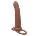 CALEXOTICS - MAXX RIBBED DUAL PENETRATOR 10 VIBRAZIONI MARRONE