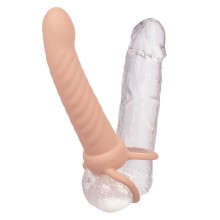 CALEXOTICS - MAXX RIBBED DUAL PENETRATOR 10 VIBRATIONEN FLEISCH