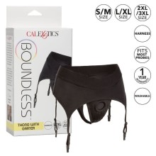 CALEXOTICS - BOUNDLESS THONG MIT GARTER S/M