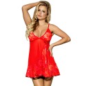 SUBBLIME - BABYDOLL FLORAL LACES RED L / XL