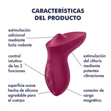 SATISFYER - EXCITERRR LAY-ON CLITORIS BERRY VIBRATOR