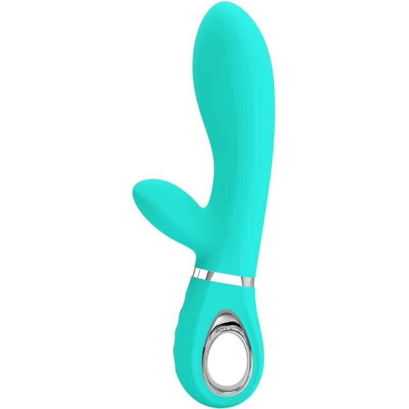 PRETTY LOVE - VIBRATORE MULTIFUNZIONE G-SPOT THOMAS VERDE ACQUA