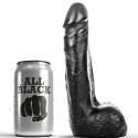 ALL BLACK - DILDO REALISTICO NERO MORBIDO 20 CM