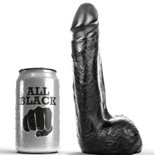 ALL BLACK - DILDO REALISTICO NERO MORBIDO 20 CM