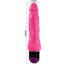 BAILE - COLORFUL SEX REALISTIC VIBRATOR PINK 24 CM