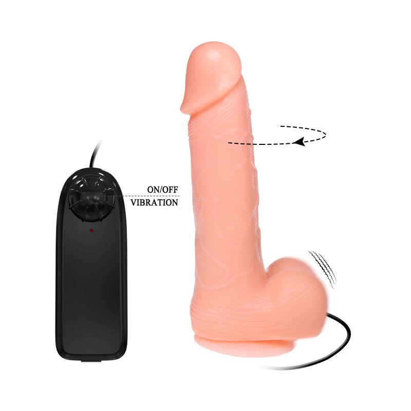 BAILE - DILDO DONG REALISTICO VIBRAZIONE E ROTAZIONE 20 CM