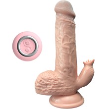 ARMONY - VIBRATEUR RÉALISTE GODE DE POUSSÉE AVEC STIMULATEUR DE LANGUE 19 CM