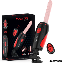 JAMYJOB - MASTURBADOR AUTOMÁTICO BASE PYSTON COM DILDO DE