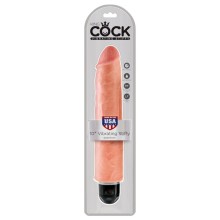 KING COCK - 25.4 CM VIBRATING STIFFY FLESH