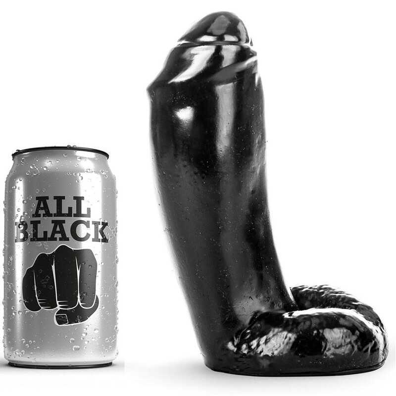 ALL BLACK - DILDO REALISTIC 18 CM