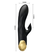 PRETTY LOVE - BLACK RECHARGEABLE GOLD PLATED LUXURY VIBRATOR