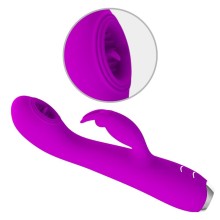 PRETTY LOVE - RACHEL WIEDERAUFLADBARER VIBRATOR MIT LILA SAUGER