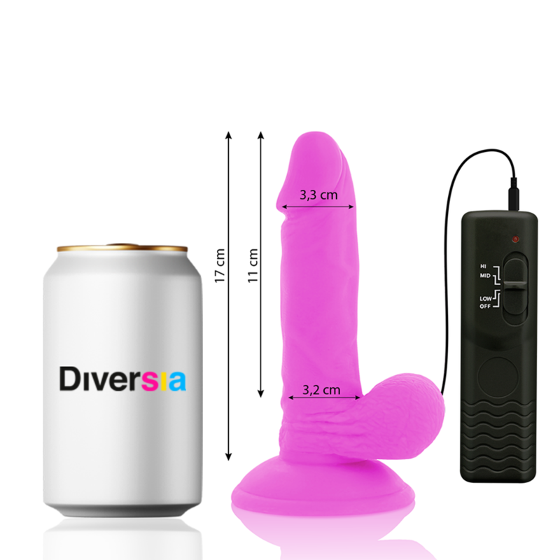 DIVERSIA - FLEXÍVEL VIBRATÓRIO ROXO 17 CM -O- 3.3 CM DIVERSIA - FLEXÍVEL VIBRATÓRIO ROXO 17 CM -O- 3.3 CM